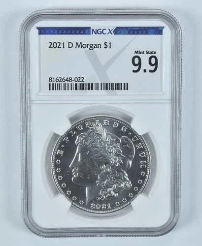 2021-D Morgan Silver Dollar Mint State 9.9 NGC X NGCX *2998