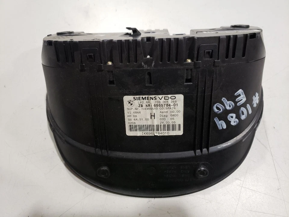 Grupo de velocímetro KPH - BMW 330I E90 2006 sedán automático - 07-08 OEM 6965784 Foto 4 de 4