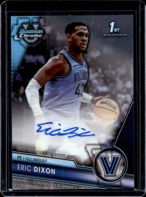 Eric Dixon Villanova Basketball Topps Autograph Auto Rookie Card NCAA Jay Wright