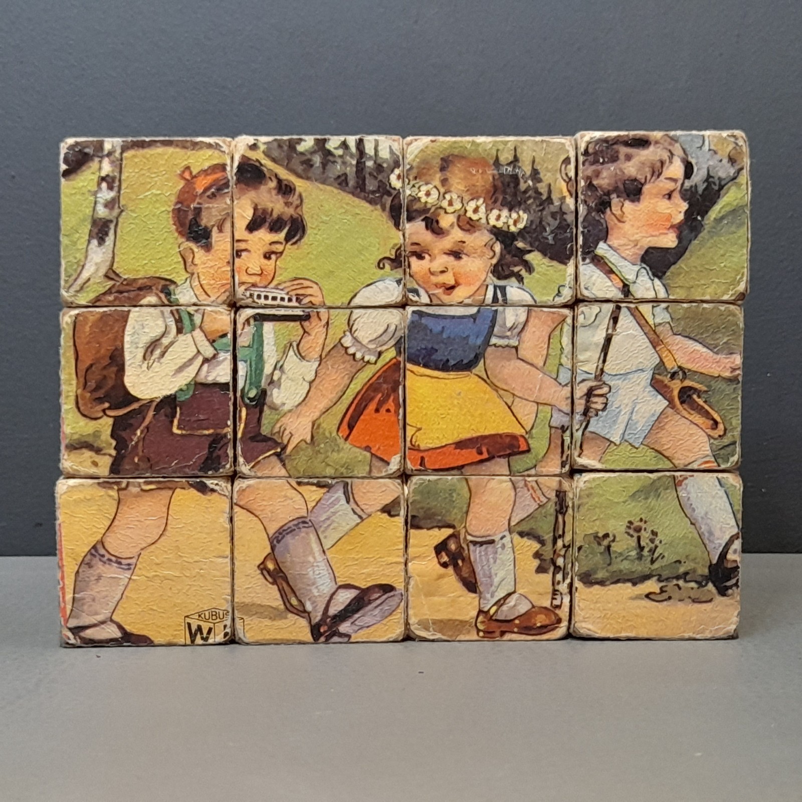 Blocco giocattolo in legno vintage per bambini foto 3