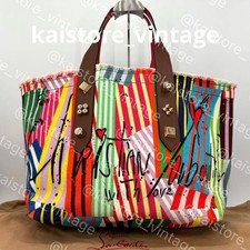Christian Louboutin Frangibus Beuteltasche Tasche Canvas mehrfarbig...