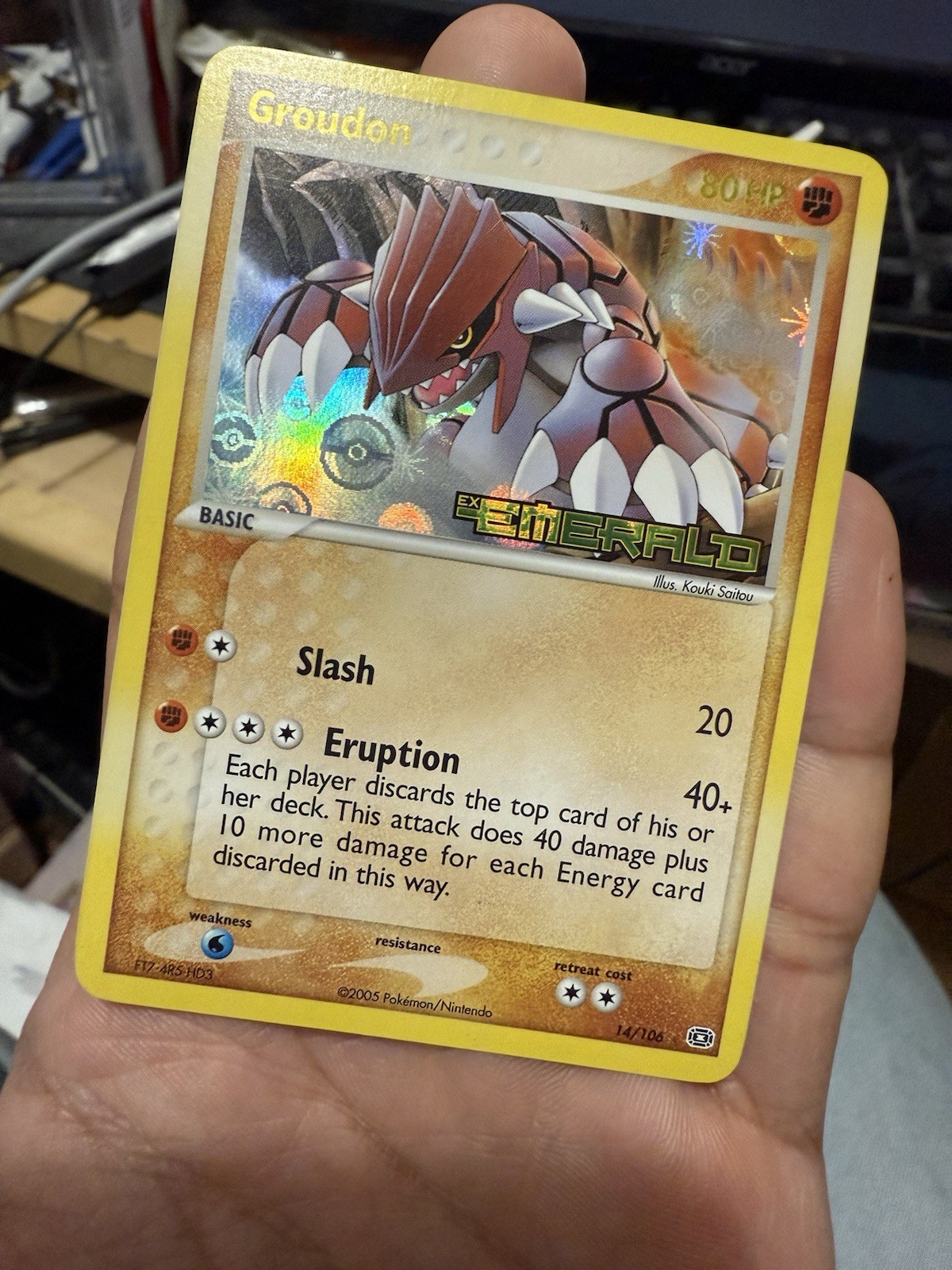 Groudon 14/106 Holo - Emerald stamp- Pokemon Card  💎🧑‍🍳