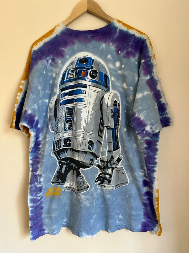 🔥 RARE : T-shirt Vintage officiel Star Wars 1997 - C-3PO & R2-D2 - Taille XL 🔥 - Photo 3/4