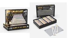 AKI Wargame: Paint It All Box 3G Acrylic Set 72 Colors 18ml Bottles w AKI11783