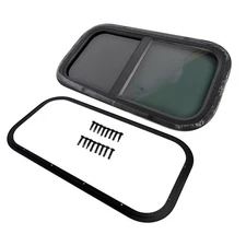 New Vertical RV Window Tinted Sliding RV Window with Net Screen and Trim Ring