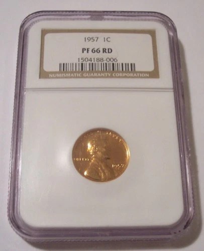 1957 Lincoln Wheat Cent Proof PF66 RED NGC