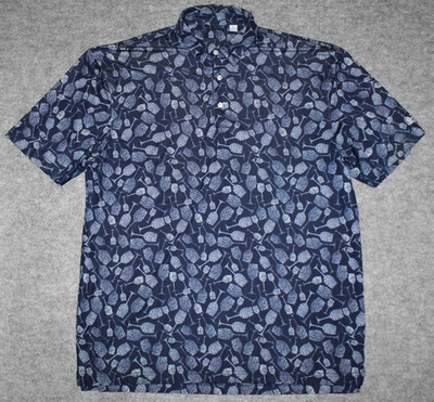 CORONADO GOLF COURSE S/S POLO San Diego Wine Glass Batik Print sz XL Polo Shirt