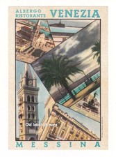x7516 Albergo Ristorante Hotel Venezia MESSINA luggage label Kofferaufkleber