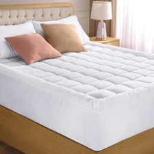 Queen Mattress Pad, Quilted Fitted Premium Mattress Protector, Deep Pocket Co...