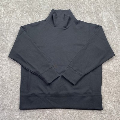 Nike SPTCAS FB8169-010 Mens Black Mock Neck Sweatshirt Pullover Top Size M