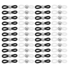 100Pcs Durable Silicone Eyeglass Chain Connectors Anti Slip Adjustable Set