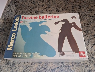 Illy art collection Marco Lodola Tazzine Ballerine espresso cups 1999