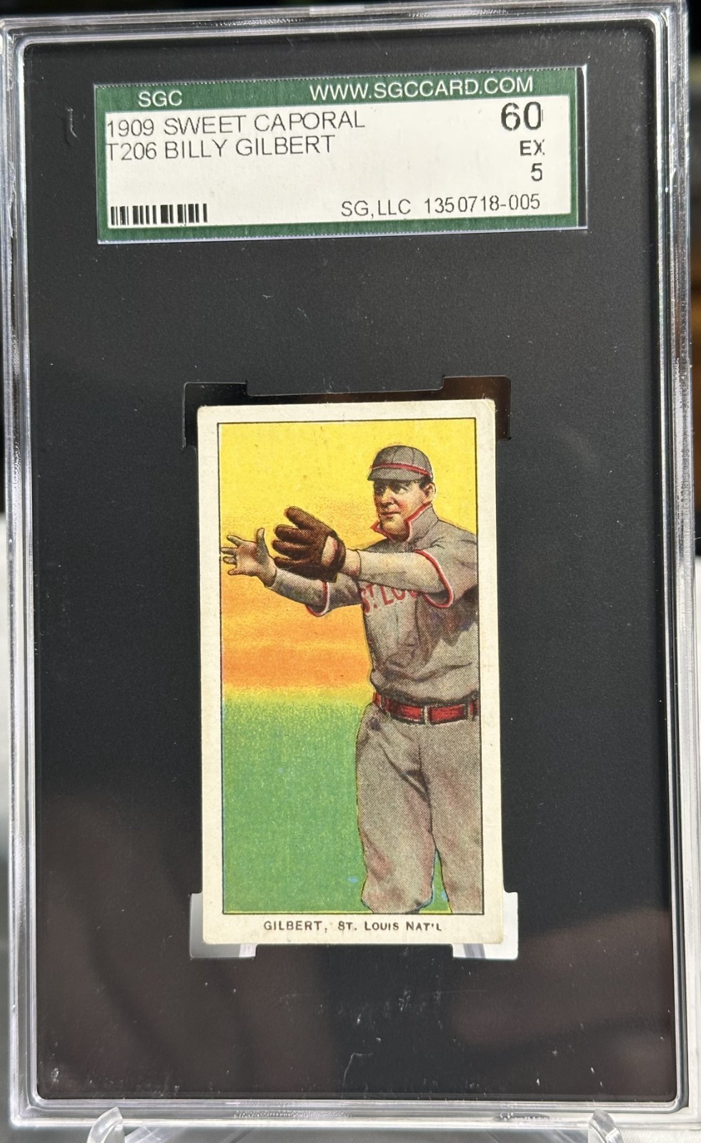 1909-11 T206 Sweet Caporal Billy Gilbert SGC 5