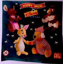 Sealed 1998 McDonald  s Happy Meal Disney Videos promotional plush Winnie Pooh