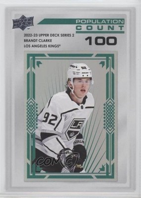 2022 Upper Deck Series 2 Population Count 100 /100 Brandt Clarke Rookie RC 1e05