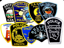 POLICE PATCH LOT OF 10 Police Patches TRADERS COLLECTORS DIFFERENT ASSORTED 0J2