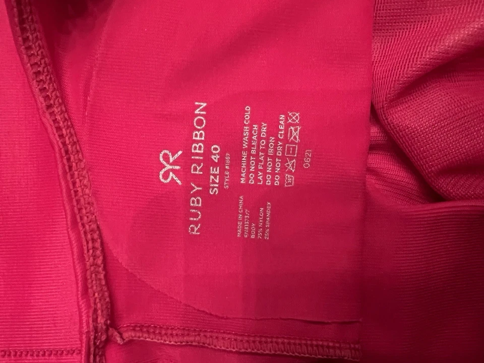 Ruby Ribbon Heritage Cami in Fuchsia Size 40 Bra/Shapewear Style #1867 - Image 3 of 3