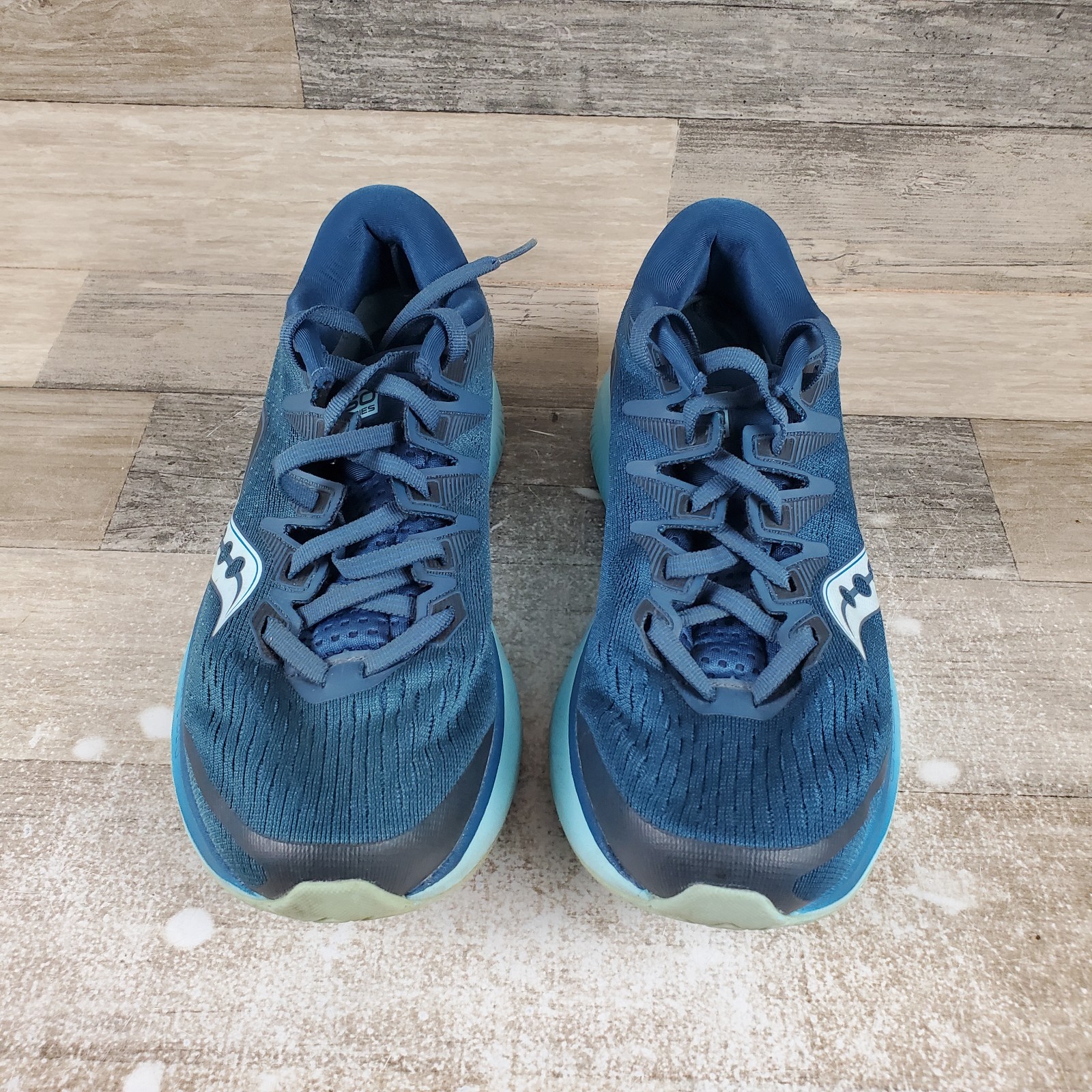 Saucony Ride ISO 2 Womens Shoes Sz 7 Running Athletic Blue Aqua Lace-Up Sneakers thumbnail 2