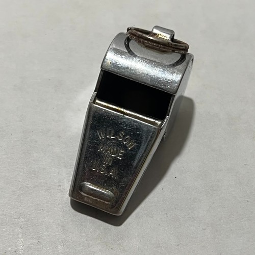 Wilson Whistle Metal Silver Tone Vintage Referee Coach Made in USA Accessory