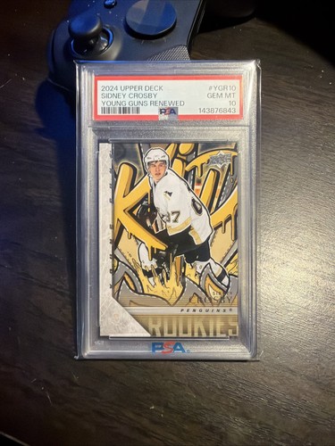 2024 Upper Deck Young Guns RENEWED Sidney Crosby #YGR10 PSA 10 Gem Mint Pens