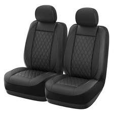 Front Seat Cover for Nissan, Piping Leather Seat Diamond Design A-Black