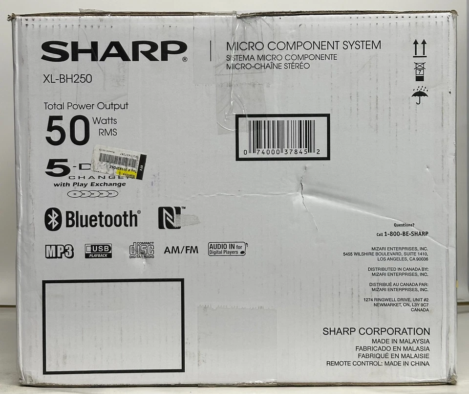 Sharp XL-BH250(GL) Micro Stereo System — New in Box - Image 4 of 4