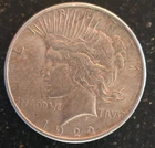 1. 1922 Peace Silver Dollar, VG, Ungraded