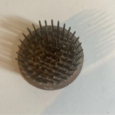 Vintage Rustic Spiked Metal Ikebana Flower Arrangement Flower Frogs Mini 1.75  