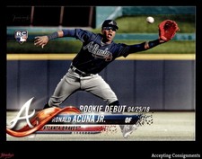 2018 Topps Update #US252 Ronald Acuna Jr. Rookie Debut RC ATLANTA BRAVES
