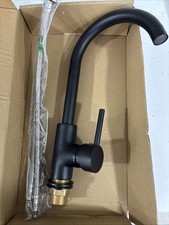 Kitchen Sink Mixer Tap Mono Lever Matte Black Includes Fittings And Hoses New 