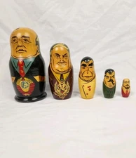Gorbachev Russian Political Leaders Nesting Doll Set Of 5 
