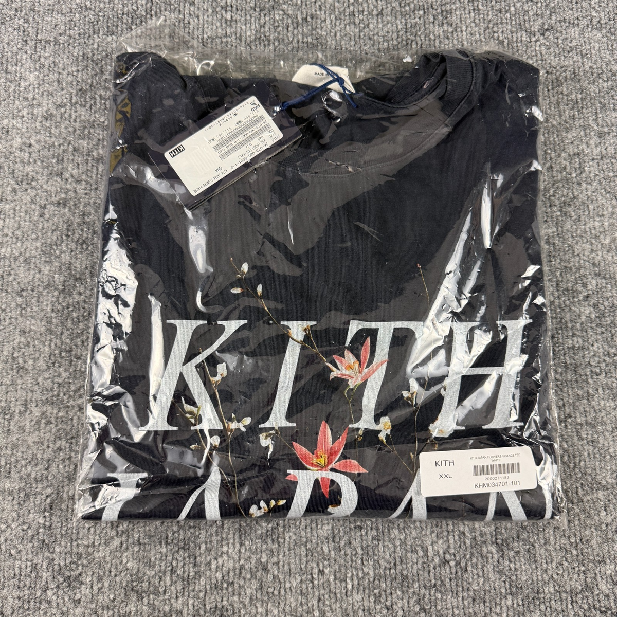 値下げ KITH フラワープリント パーカー XXL XXL Kith Japan Flowers Vintage Tee Navy Size NWT Authentic Sold