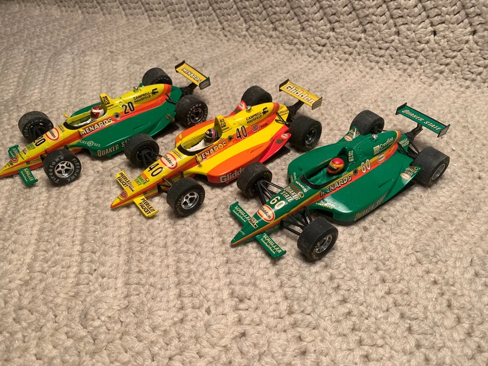 Lote de 3 carros Indy Menard's Pole 90's Diecast #20 #40 & #60 Epic em escala 1/24 ônix - Imagem 3 de 4