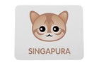 Singapura sous-main avec un chat Art-Dog