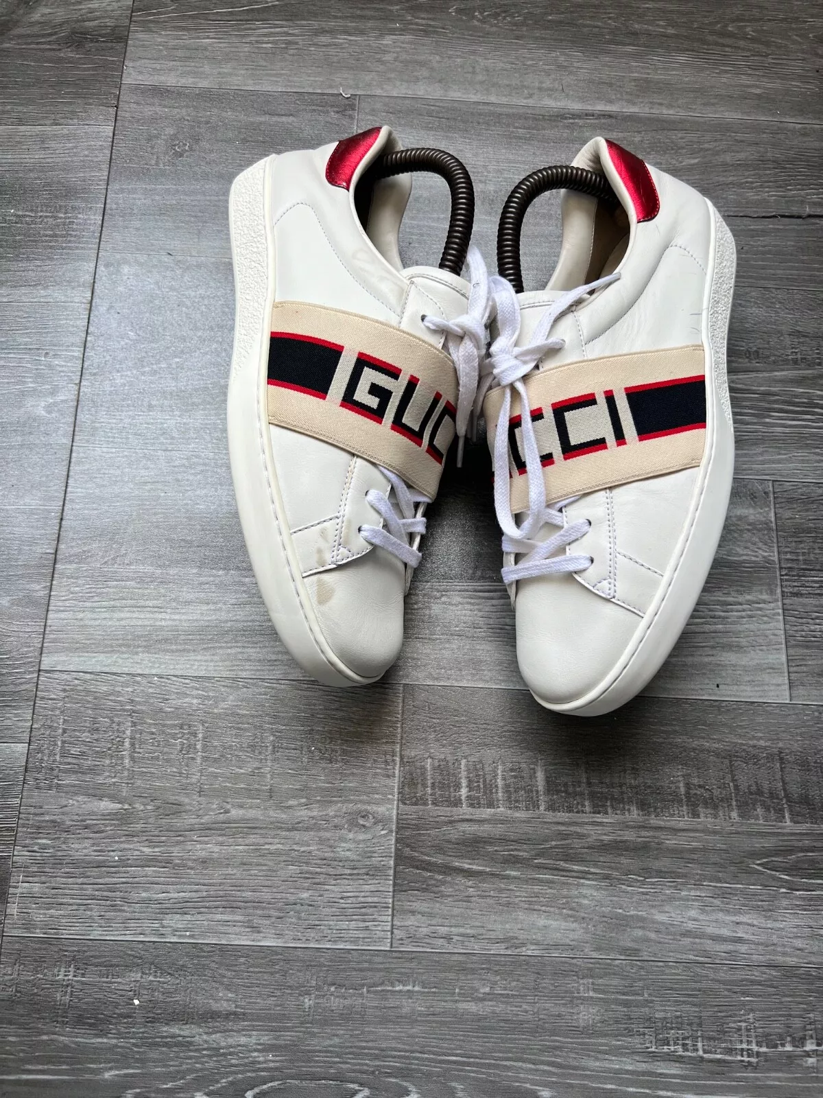 BASKETS ÉLASTIQUES HOMME GUCCI ACE STRIPE LOGO BAS