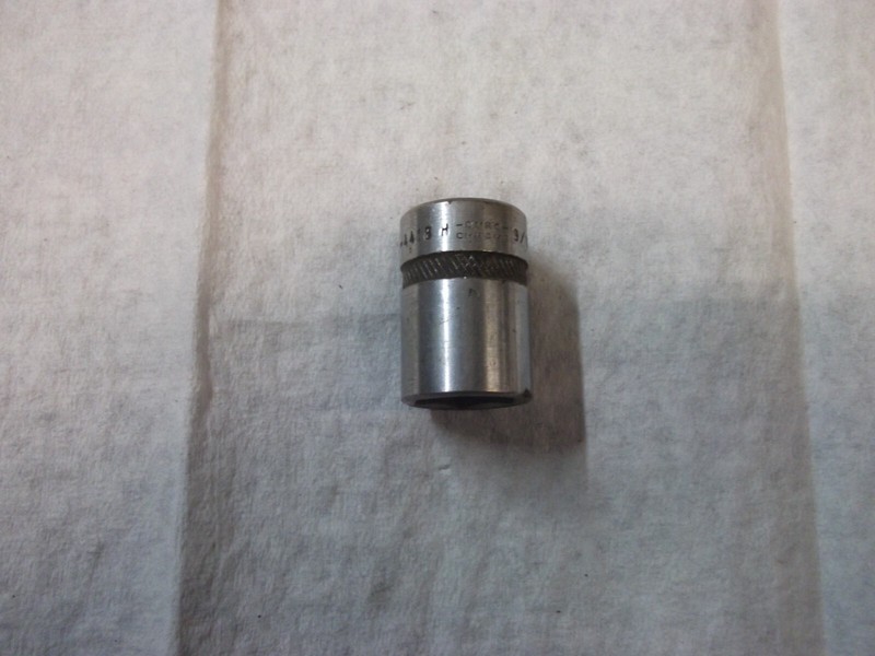 Vintage Duro Chrome Tools 3/8" Drive 9/16" Short  Socket.