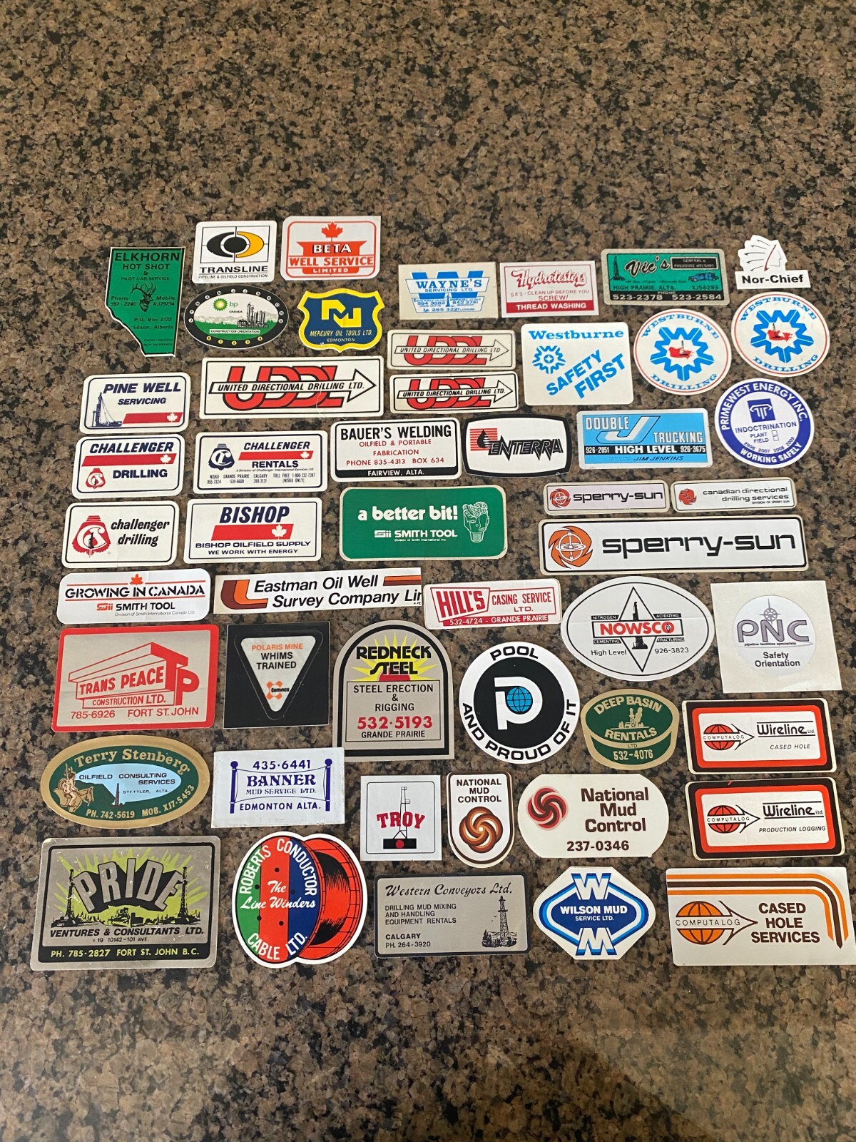 VINTAGE OILFIELD STICKER COLLECTION LOT OF 50 SERVICE DRILLING ETC 70S