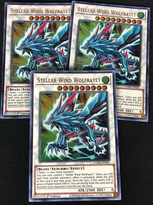 YUGIOH STELLAR WIND WOLFRAYET DAMA-EN041 1ST ULTRA X3 (NM)