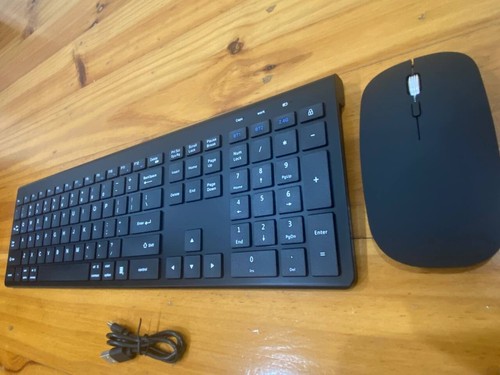 Bluetooth Wireless Keyboard and Mouse Set Ultra Slim Keyboard for Mac Windows - Picture 6 of 8