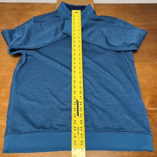 Under Armour Sweater Mens XL Blue Pullover 1/4 Zip Long Sleeve Cold Golf Active - 第 5/9 張圖片