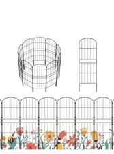 OUSHENG 38"L x 120"W Decorative Garden Fence Fencing10ft L Rustproof Metal Wire 