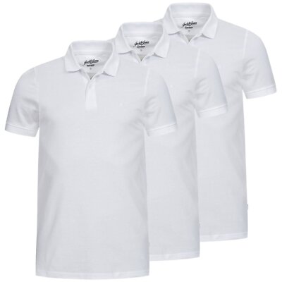 Jack & Jones Herren Polo Shirt 3er Pack T-Shirt Poloshirt Herrenshirt Kurzarm