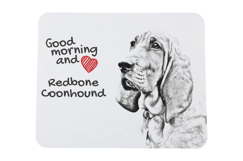 Redbone Coonhound muismat met hond Art-Dog