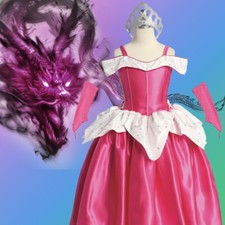 Sleeping Beauty Princess Aurora dress costume for girls NEW with Crown