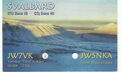 QSL  2002   Svalbard Polar radio card