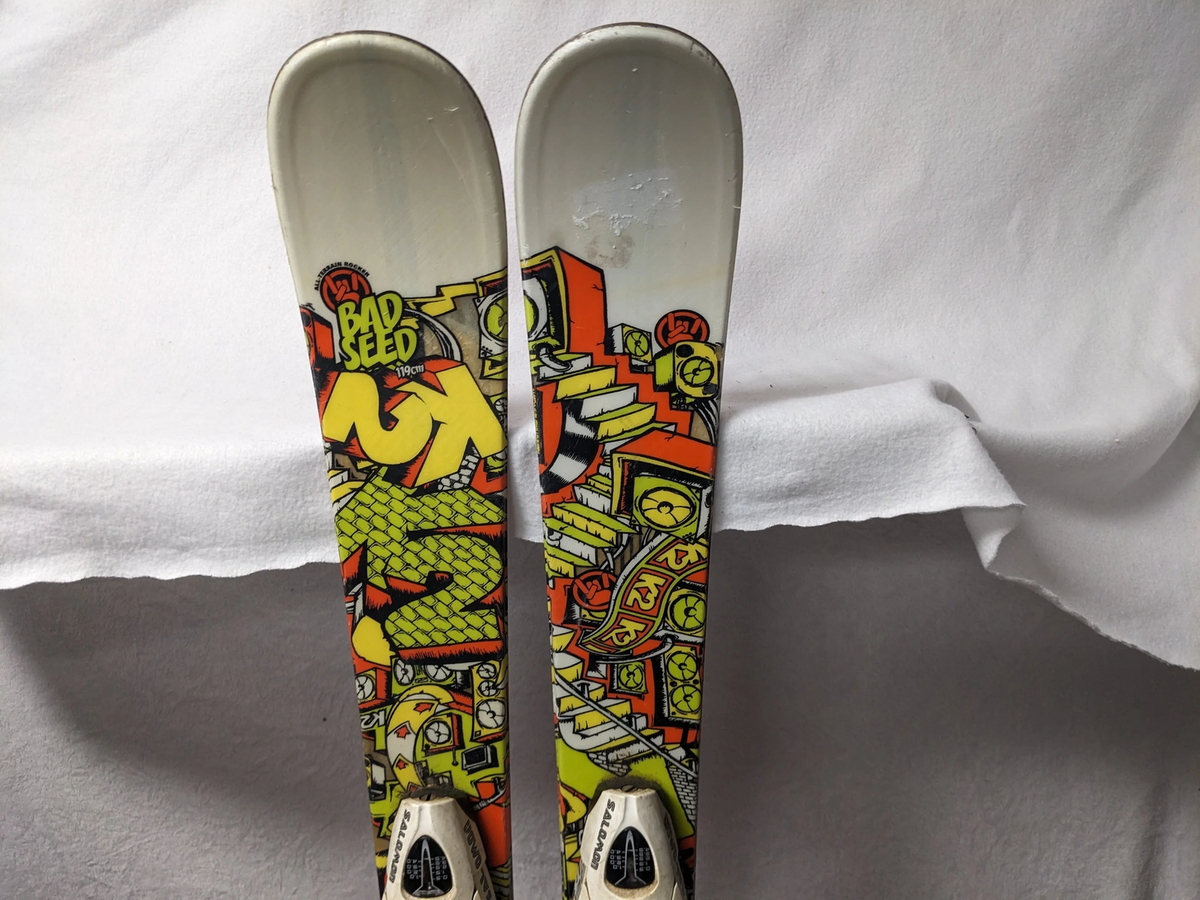 K2 Bad Seed Twin Tip Skis Salomon Binding Size 119 Cm Color White