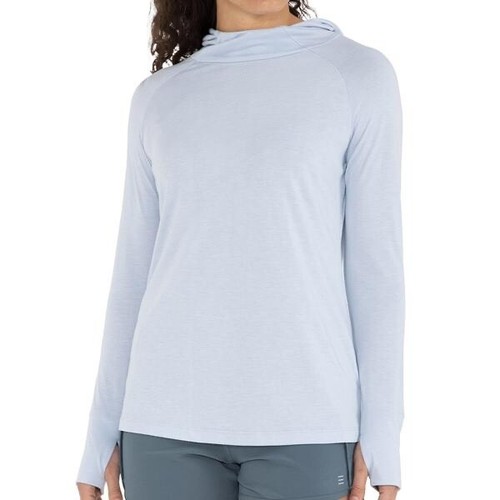 FREE FLY Women’s Weekender Bamboo Hoody L/S Top UPF 40 Lightweight Blue Mist, XS - Picture 2 of 13