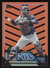 Christian Bethancourt Orange and Black Foil 2023 Topps Update #US94 Rays