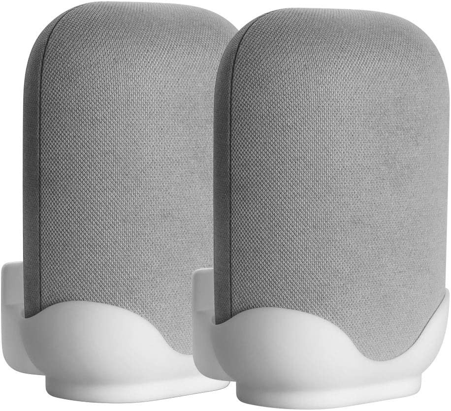 2Pack Wall Mount Compatible w/ Google Nest Audio Speaker Built in Cord Managemen