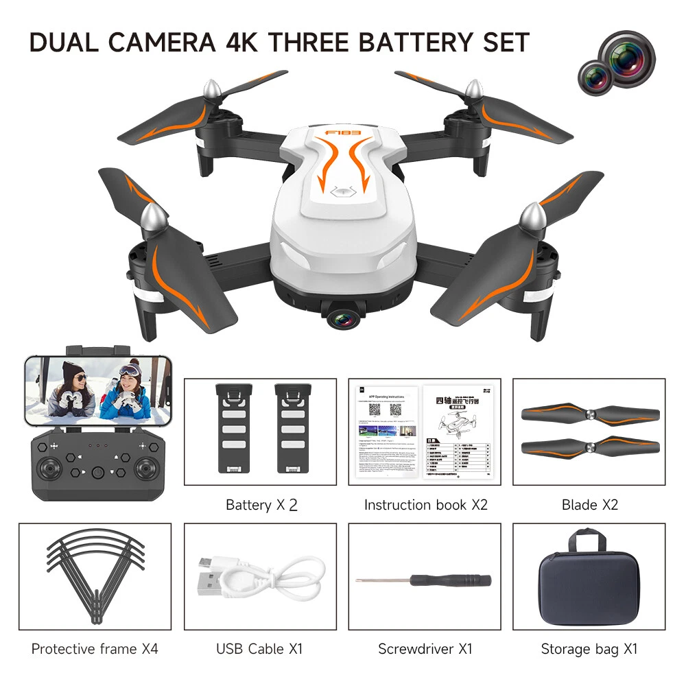 F183 RC Drone 4K HD Camera Headless Mode Drone FPV RC Quadcopters